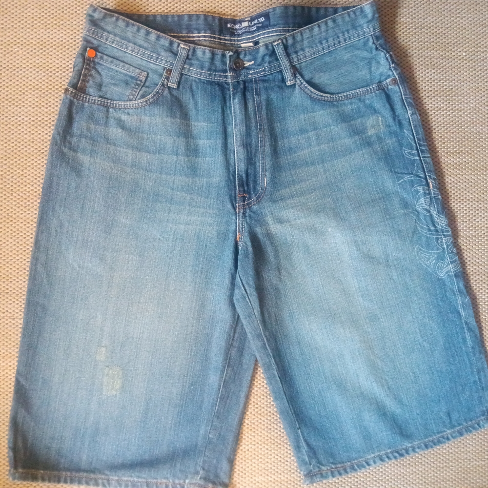 Y2K Ecko Unlimited Blue Denim Shorts